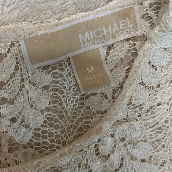 Michael Michael Kors Ivory Bell Sleeve Lace Dress Size M - Picture 14 of 15